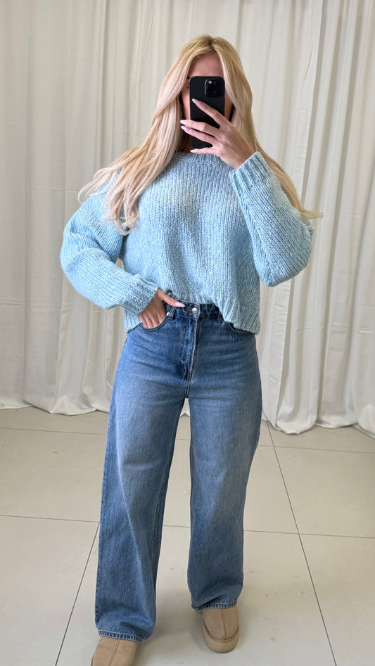 CHUNKY KNIT BLAUW