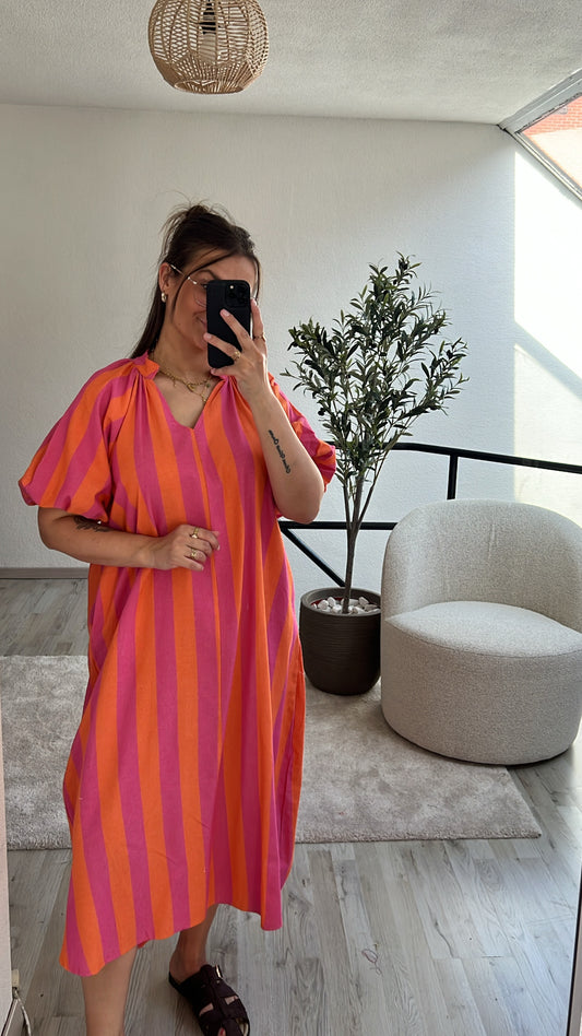 MAXIJURK ROZE-ORANJE