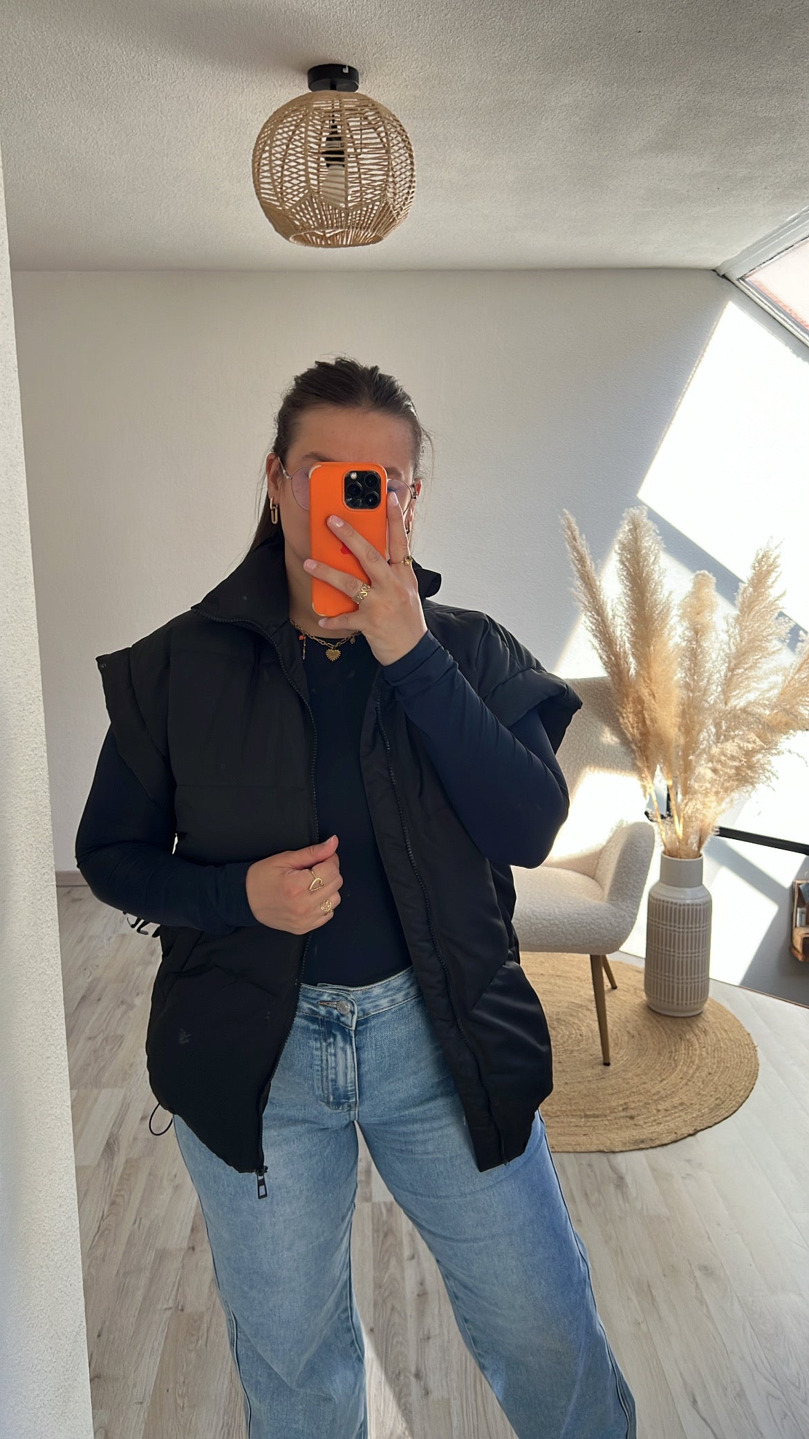 Zwarte bodywarmer