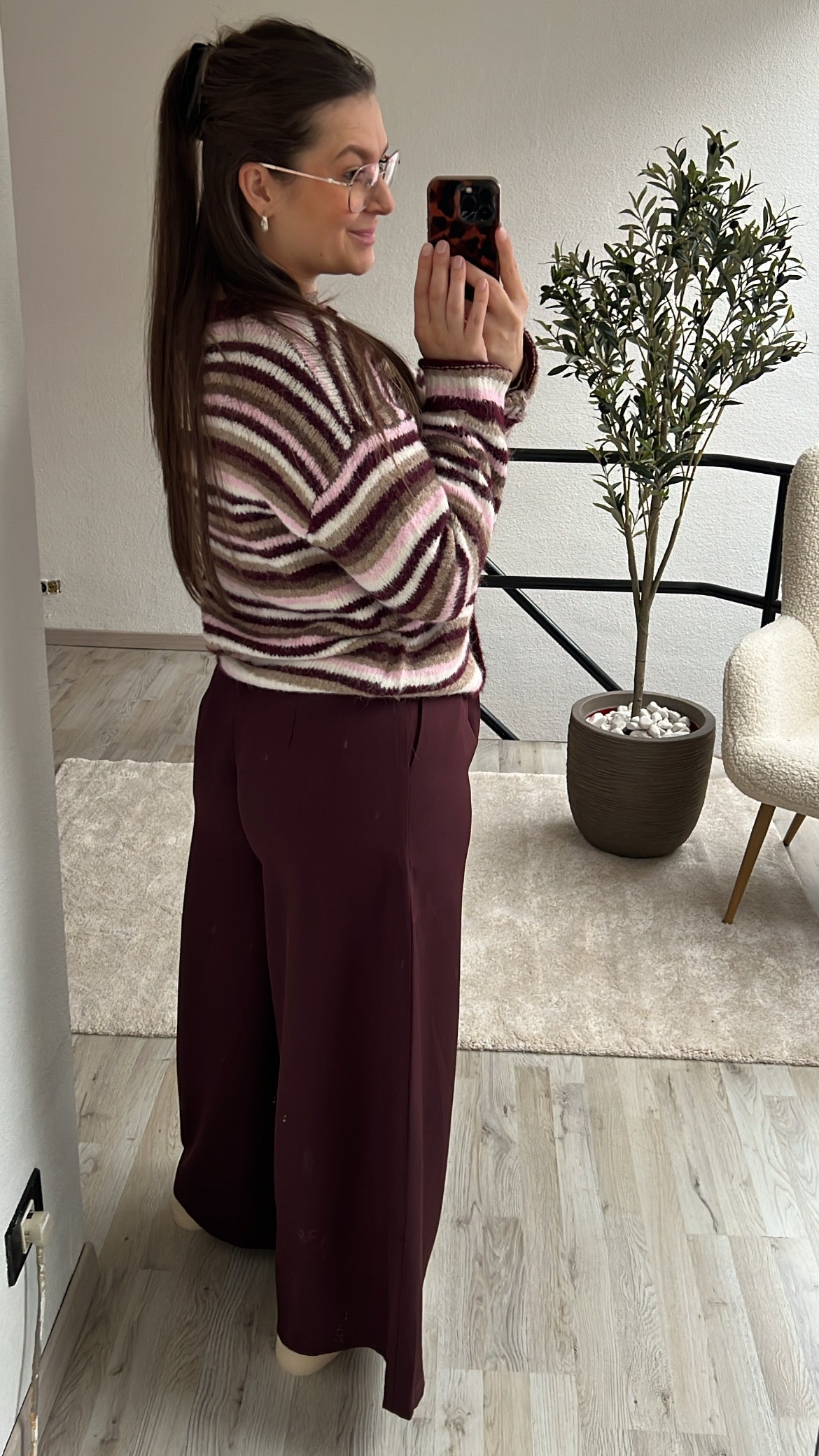 BURGUNDY PANTALON