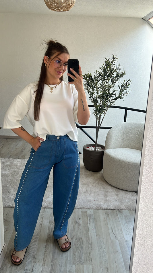 BALLOON JEANS STUDS