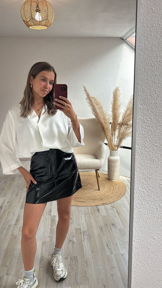 Lederlook rokje
