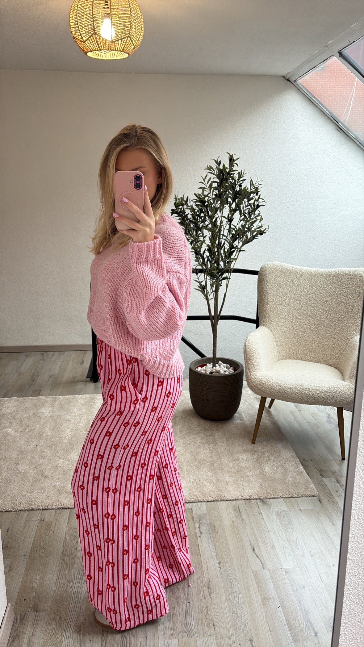 GESTREEPTE BROEK BLOEMEN