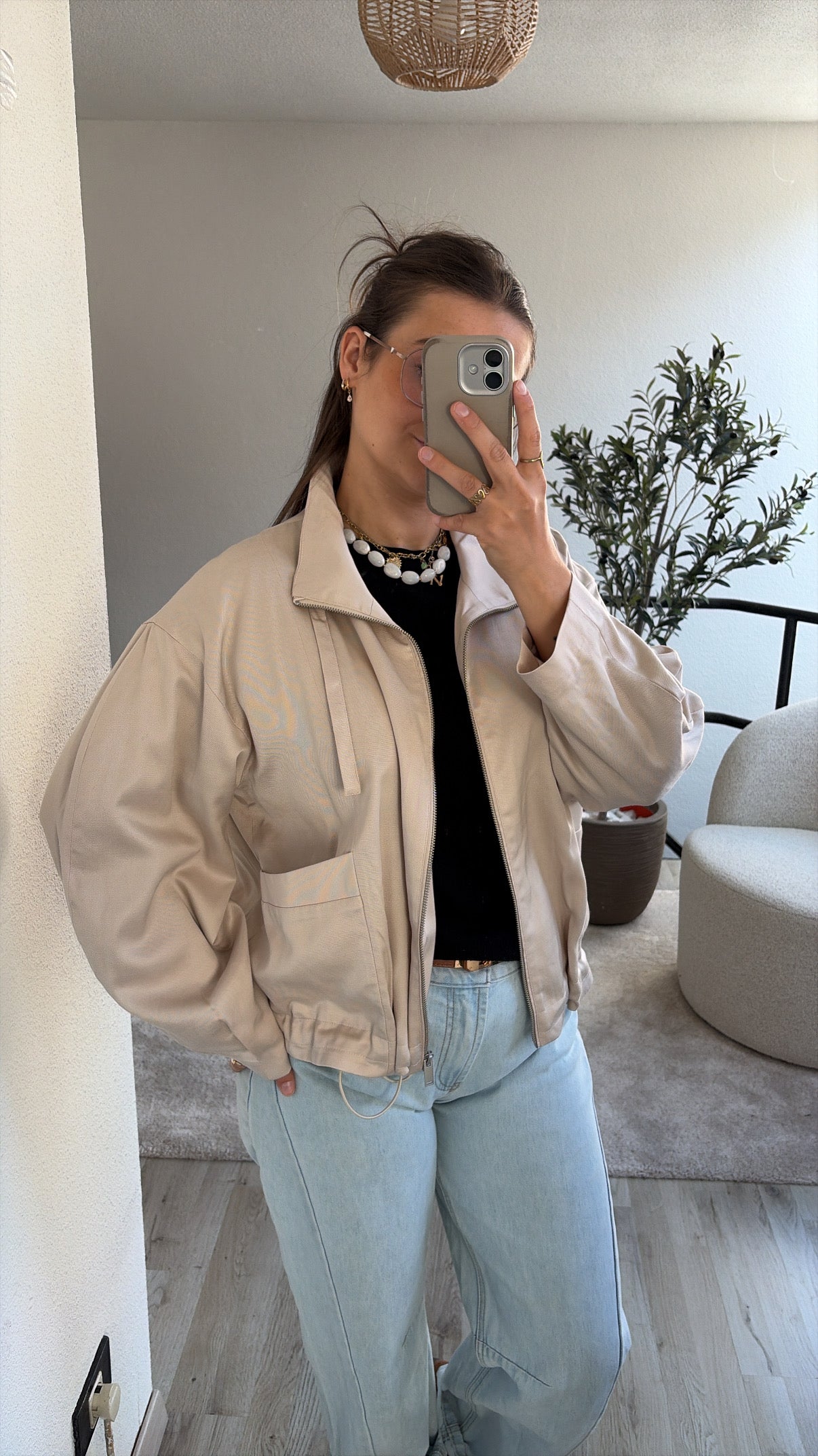 BEIGE BOMBERJAS