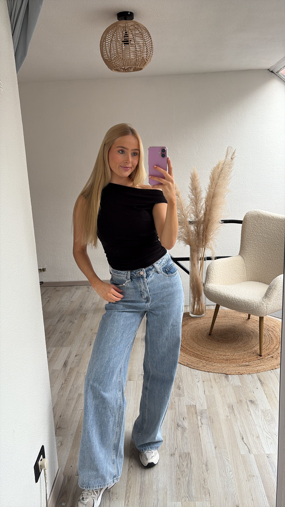 Straight leg jeans