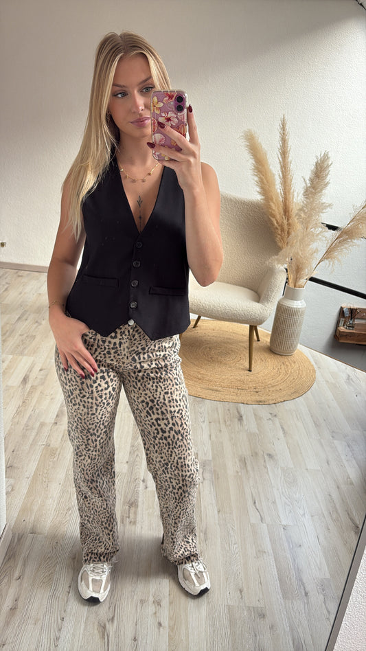 Leopard jeans