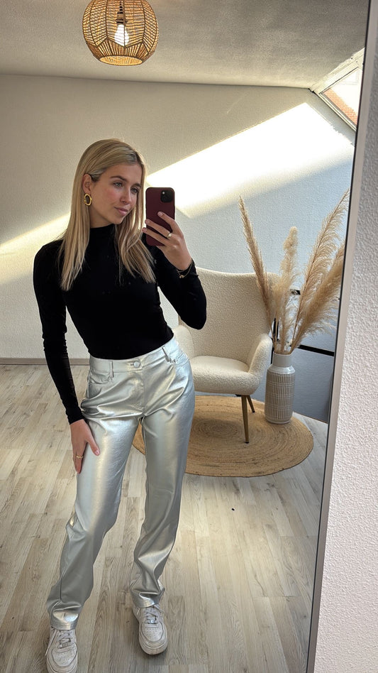 Metallic broek