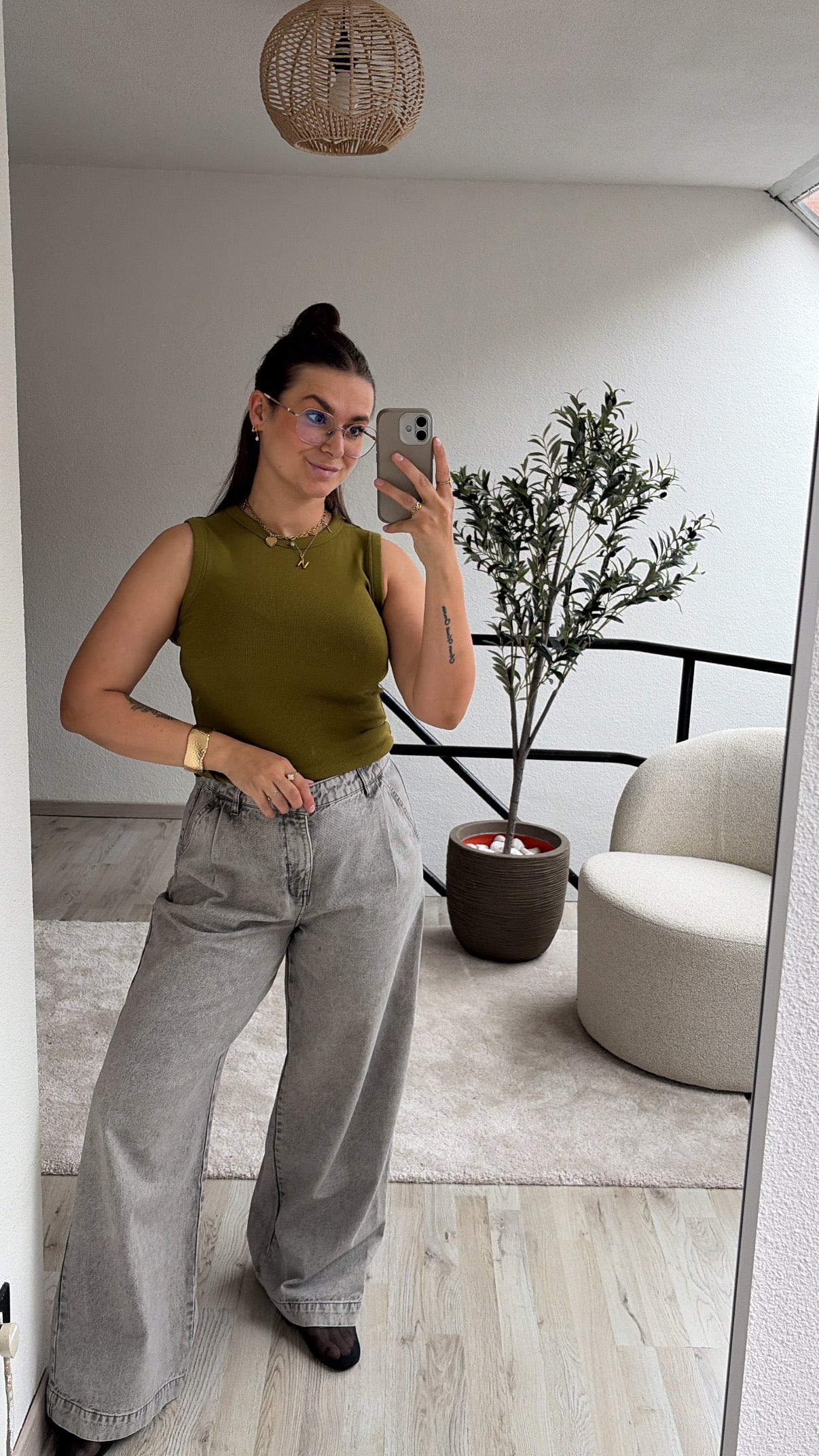 KHAKI TOP