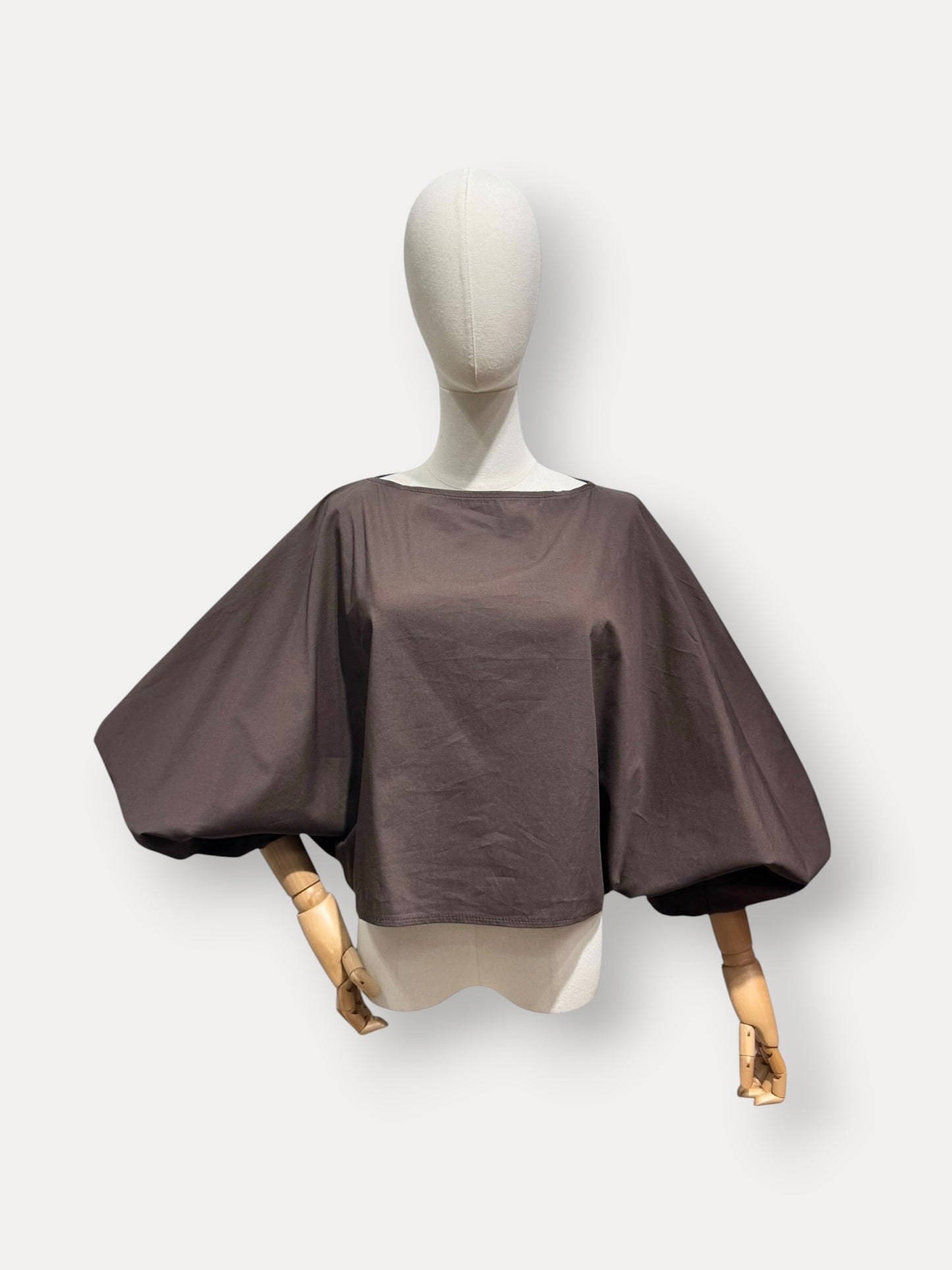 PUFFY BLOUSE CHOCO