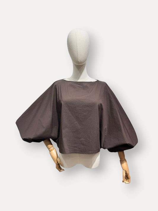 PUFFY BLOUSE CHOCO