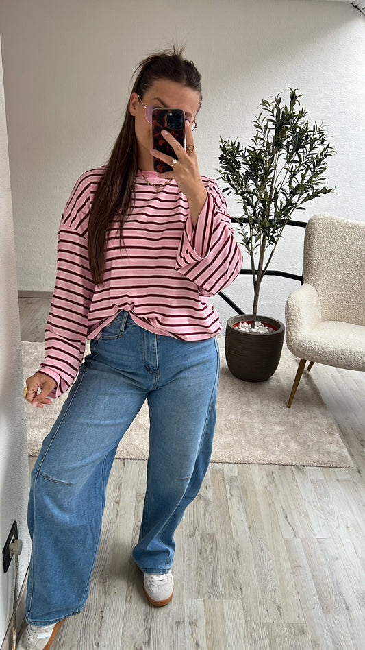 LONGSLEEVE ROZE-BURGUNDY