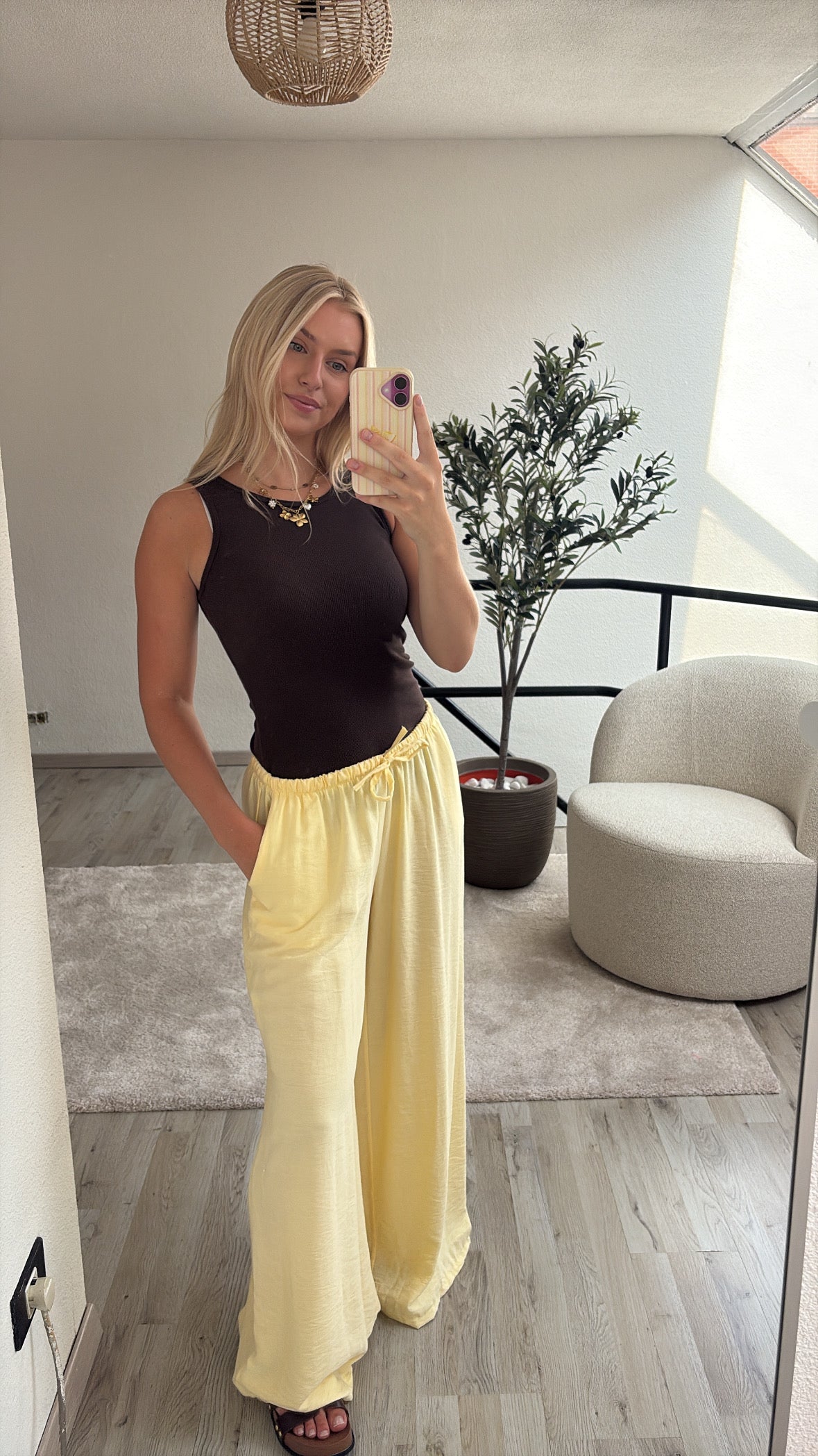 LOSSE BROEK GEEL