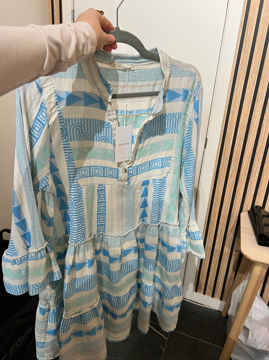 BOHO JURK BLAUW