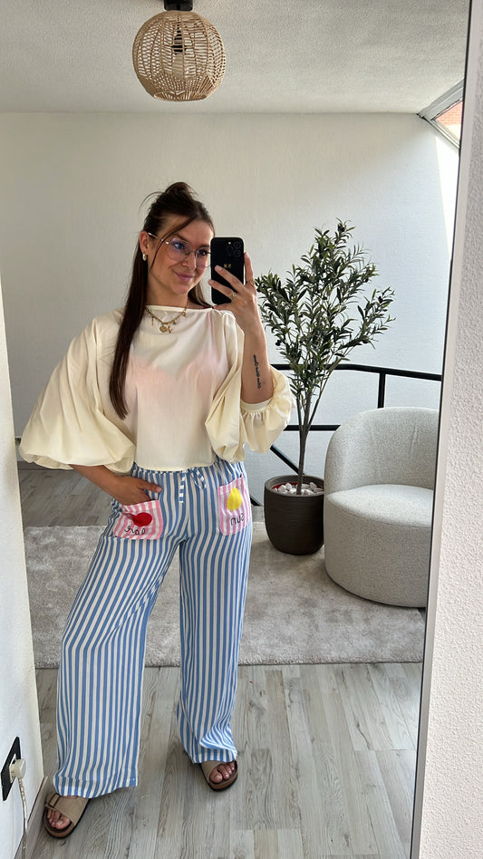 PUFFY BLOUSE CREME