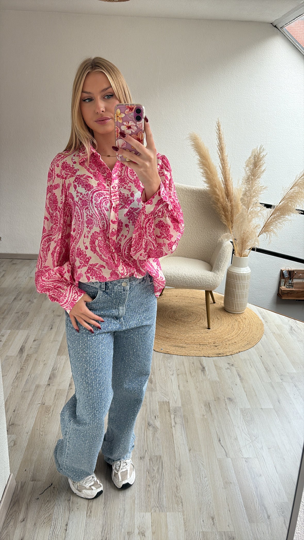 Roze blouse