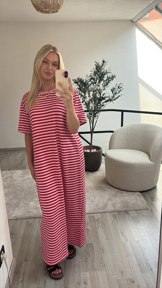 T-SHIRTJURK ROZE-ROOD