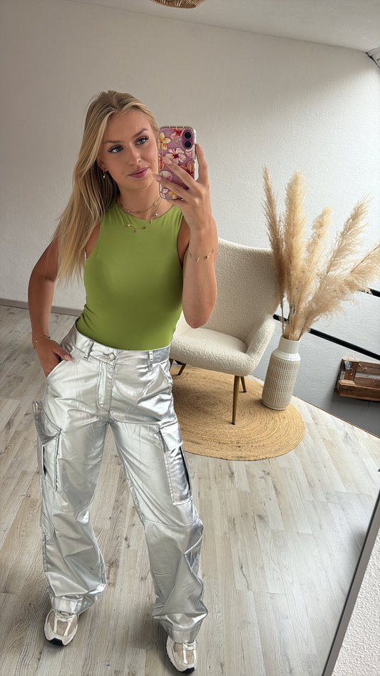 Metallic broek