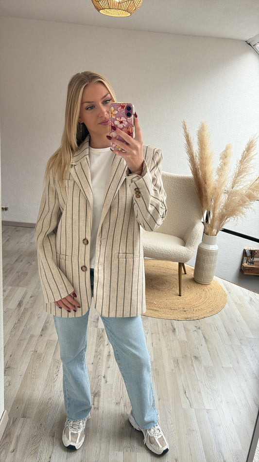Gestreepte blazer