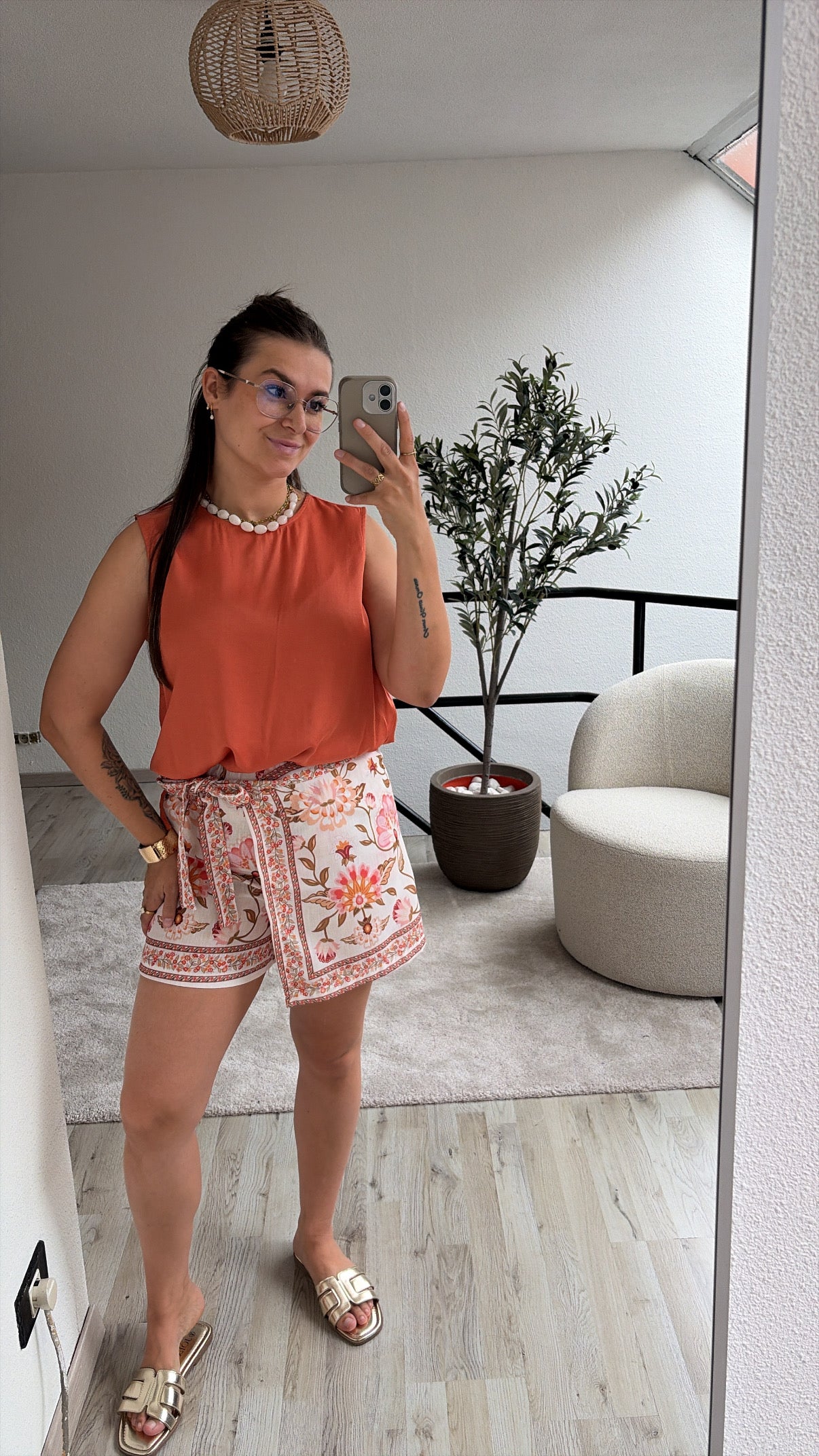 ORANJE TOP SATIJN