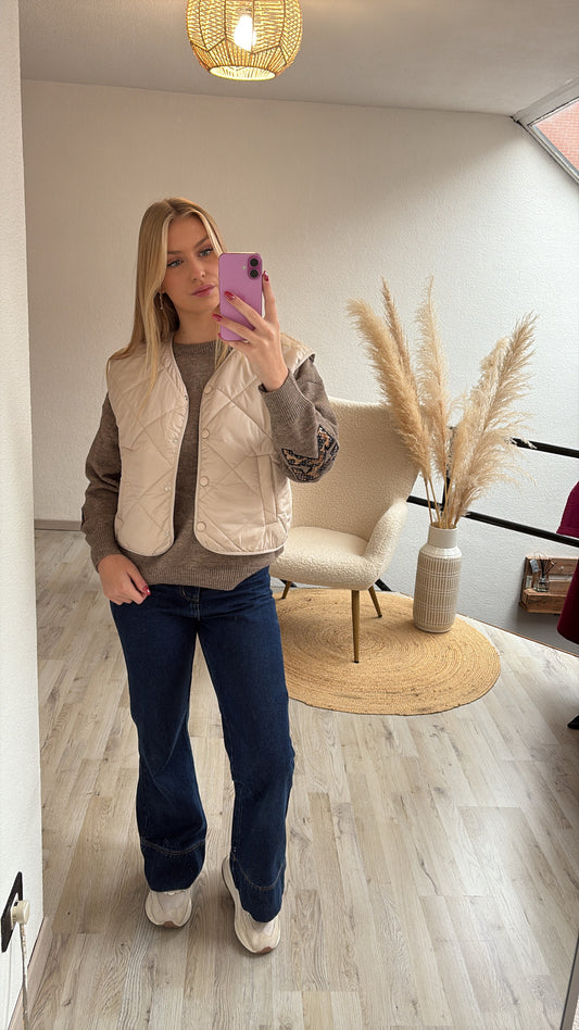 Beige bodywarmer