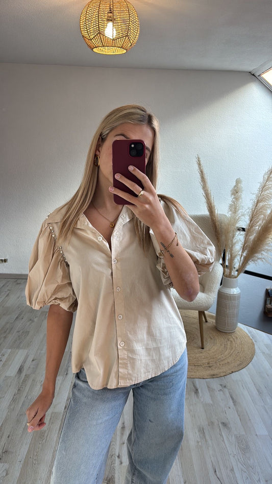 Blouse met pofmouw