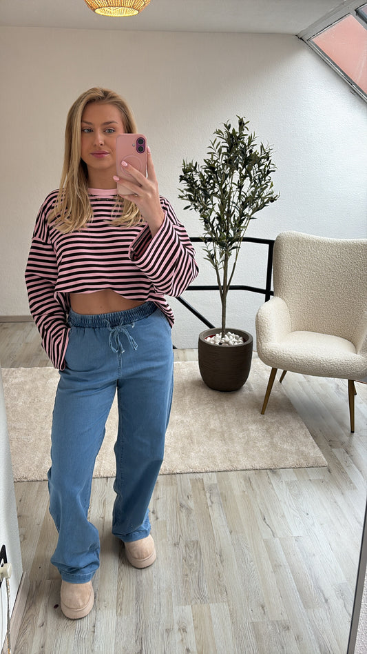 STRIPED TOP BRUIN-ROZE