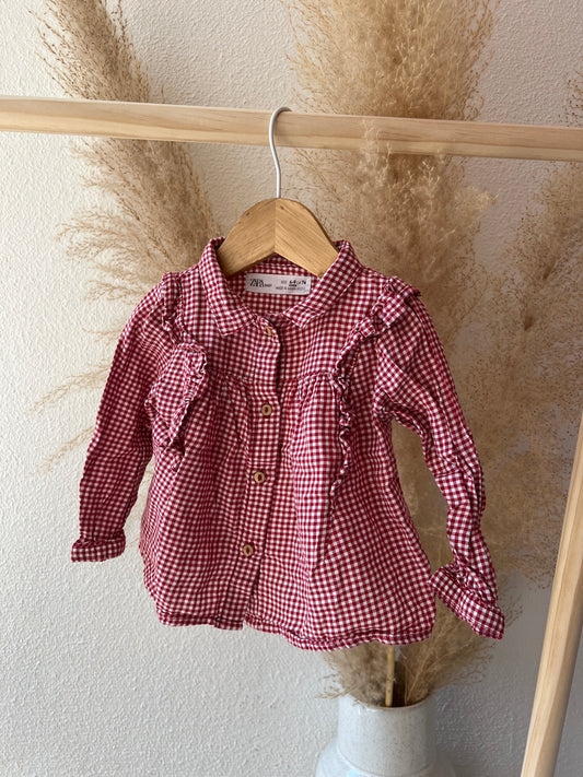 Geruite blouse