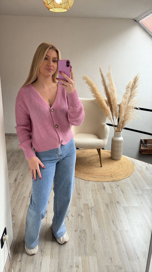Roze cardigan