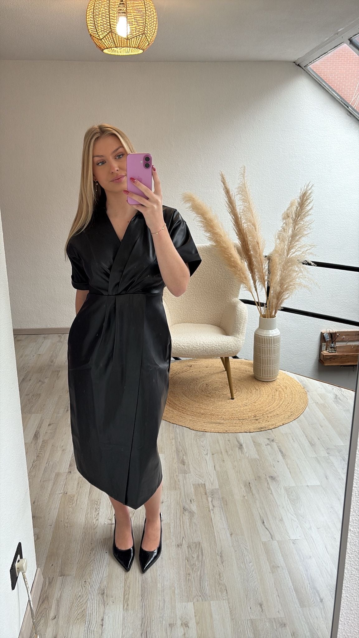 Lederlook jurk