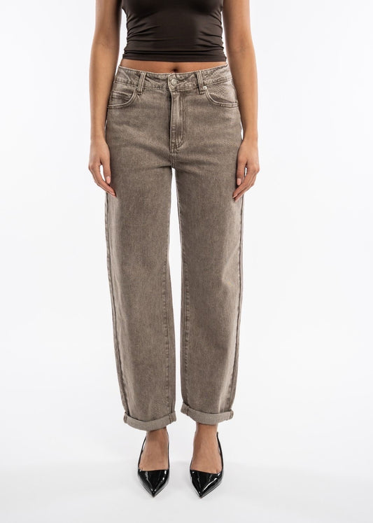 MOM JEANS TAUPE