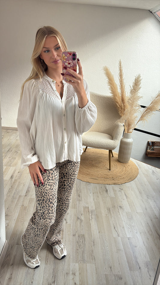 Tetrablouse wit