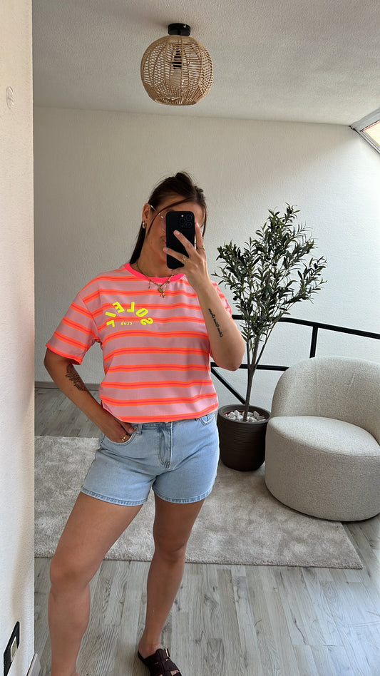 SOLEIL SHIRT ORANJE ROZE
