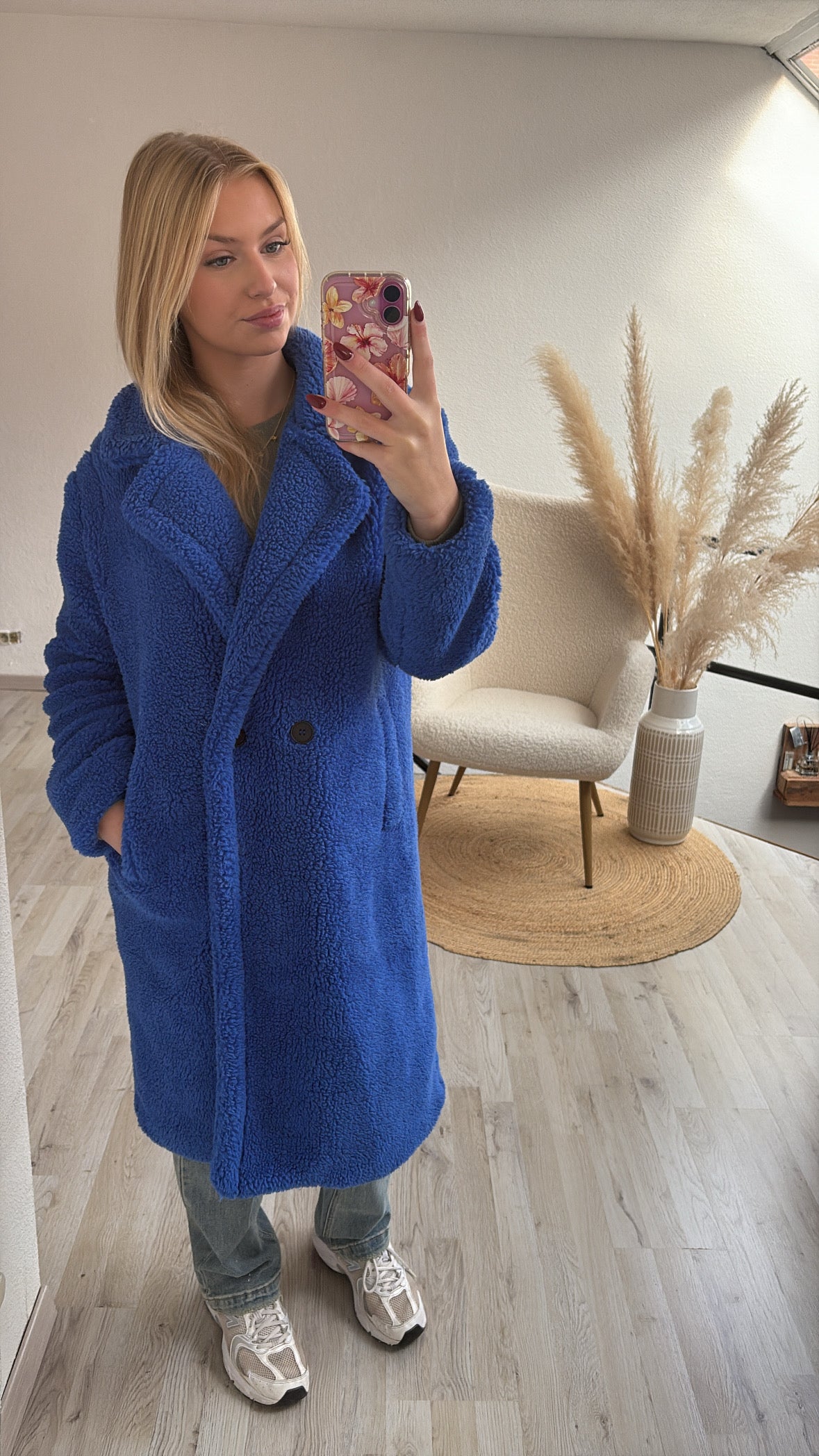 Blauwe teddyjas