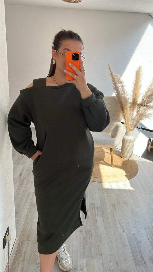 Sweaterjurk khaki