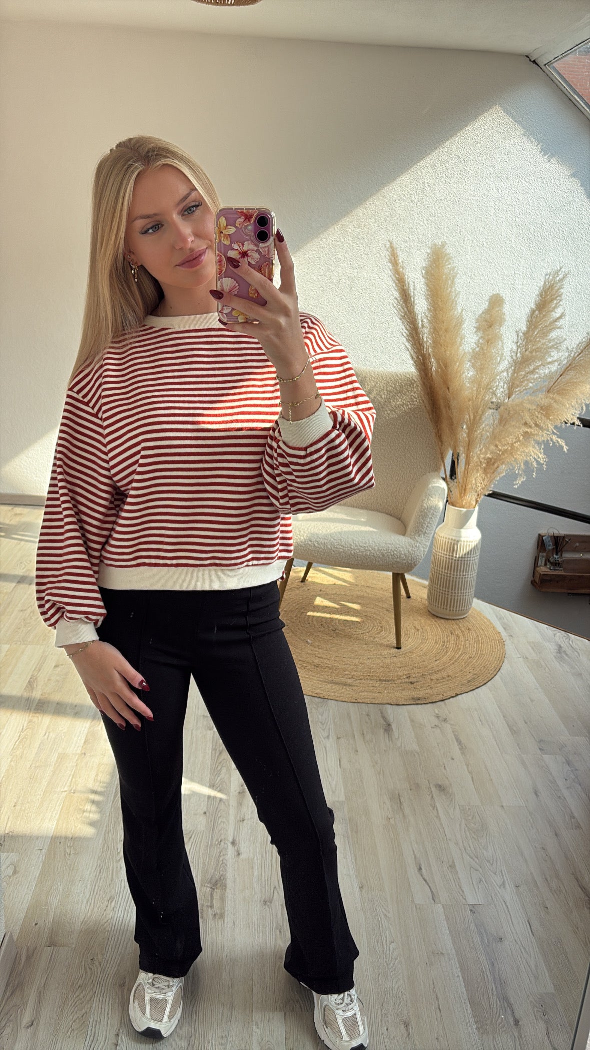 Zwarte flared broek