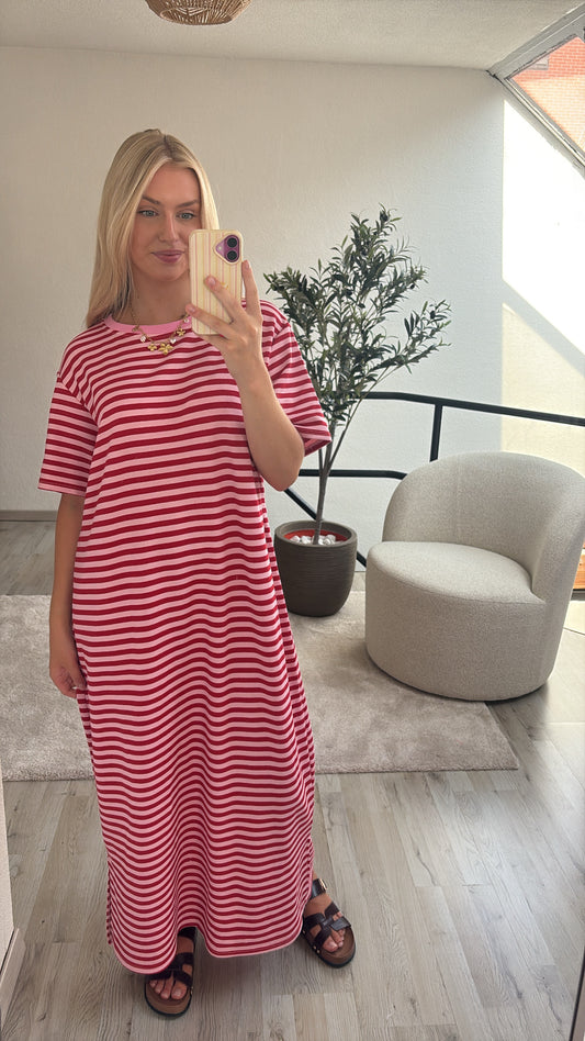 T-SHIRTJURK ROZE-ROOD