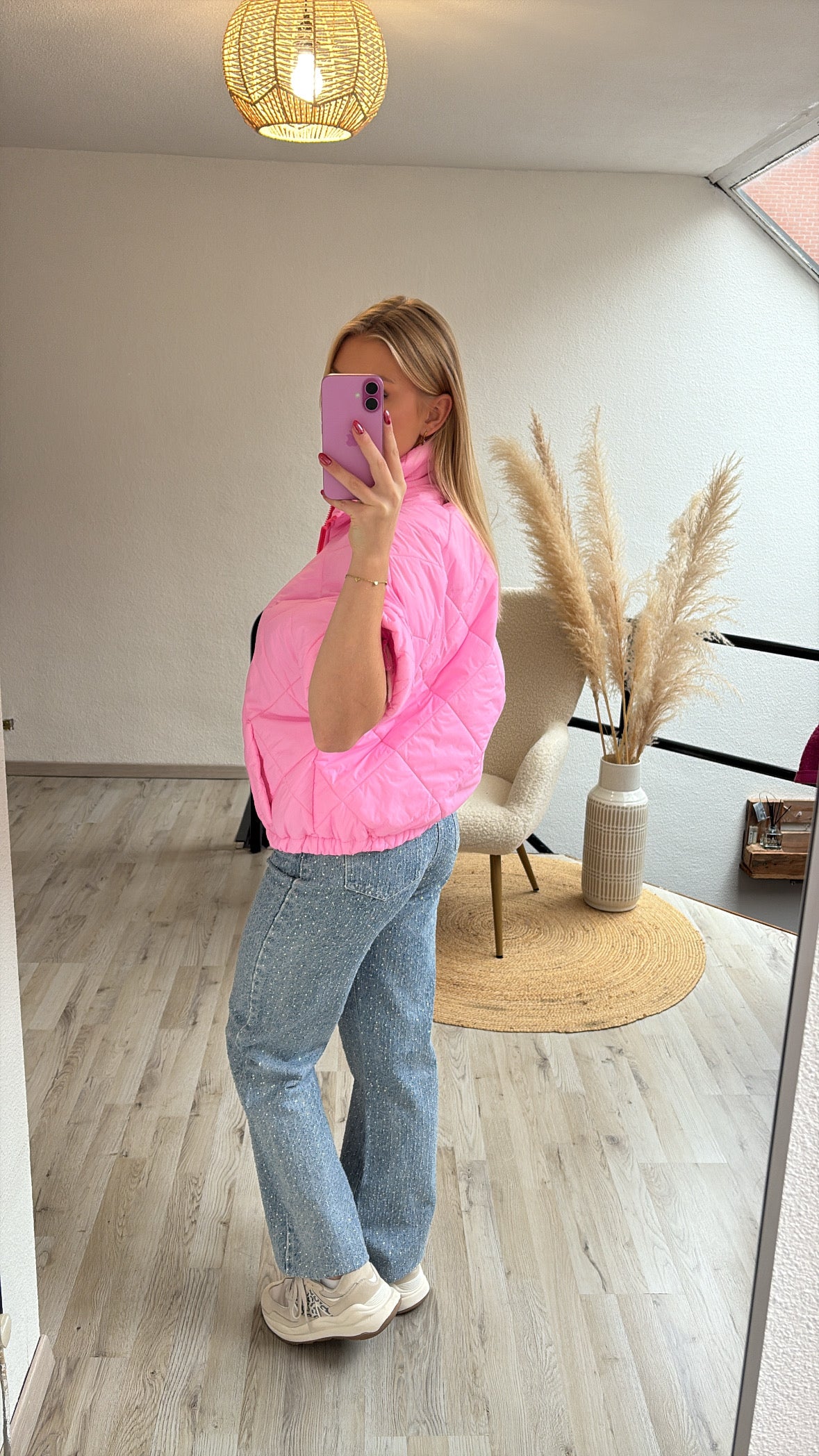 Roze bodywarmer