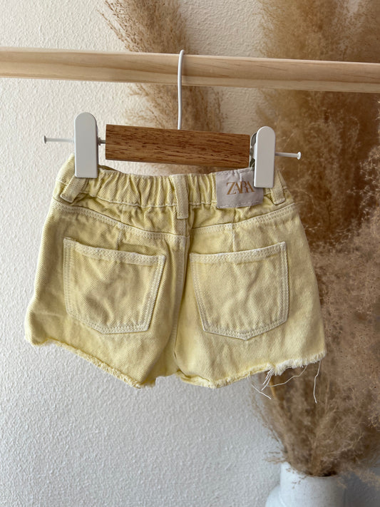 Jeansshort geel