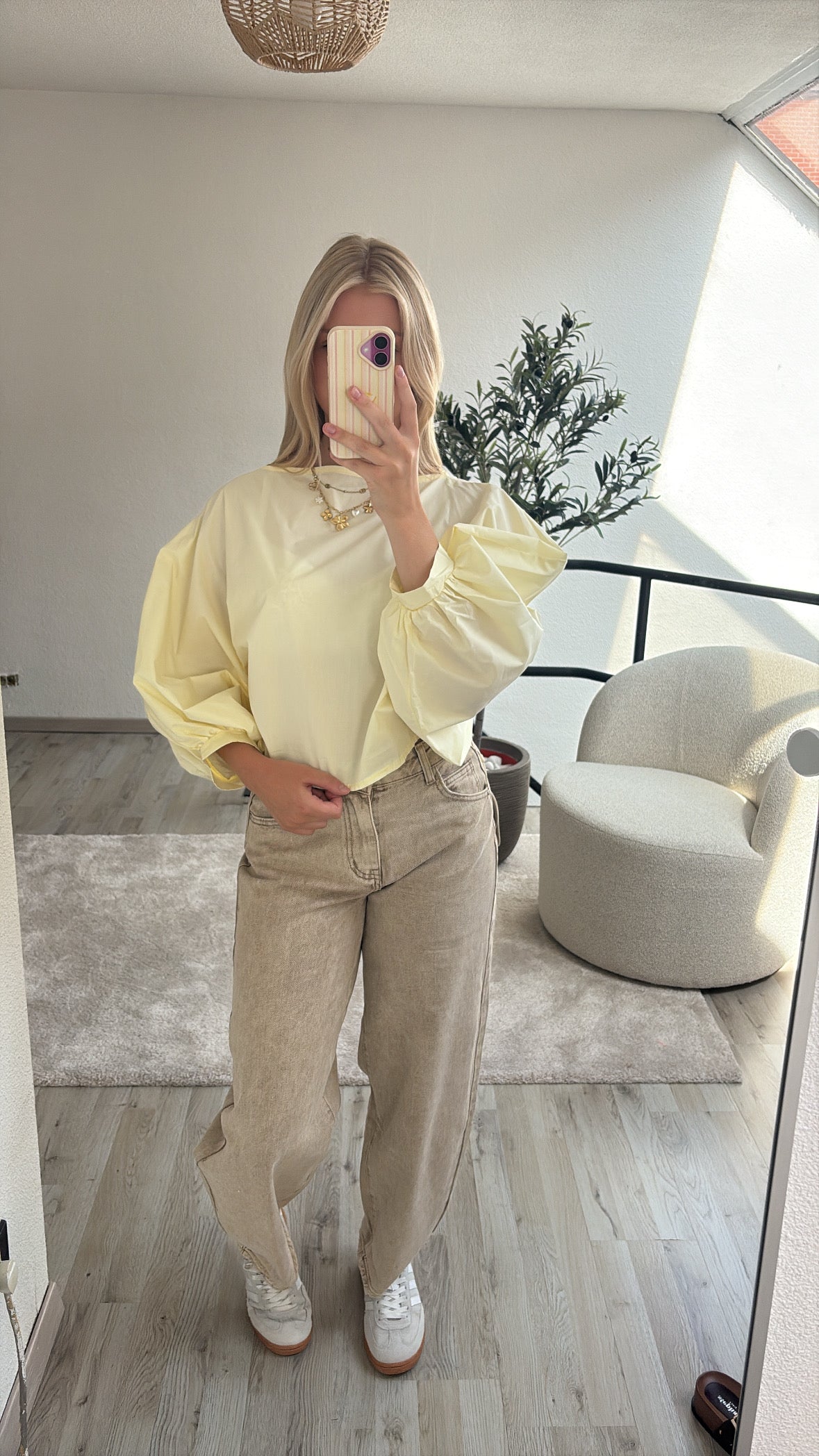 BALLOON JEANS BEIGE