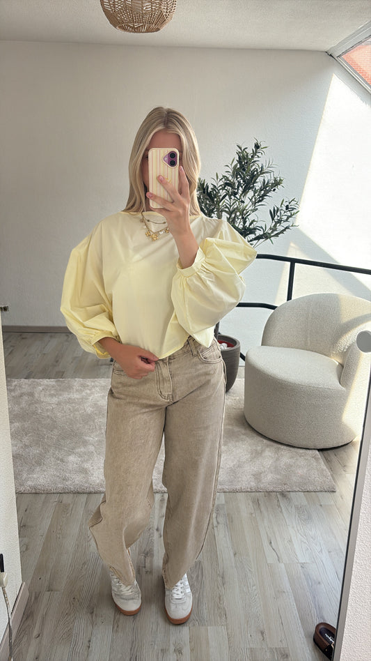 BALLOON JEANS BEIGE