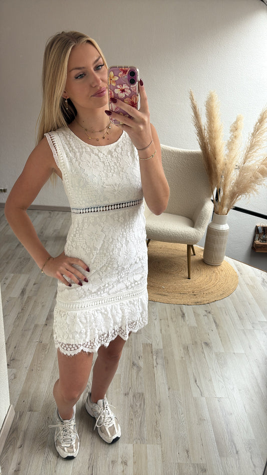 Kanten jurk wit