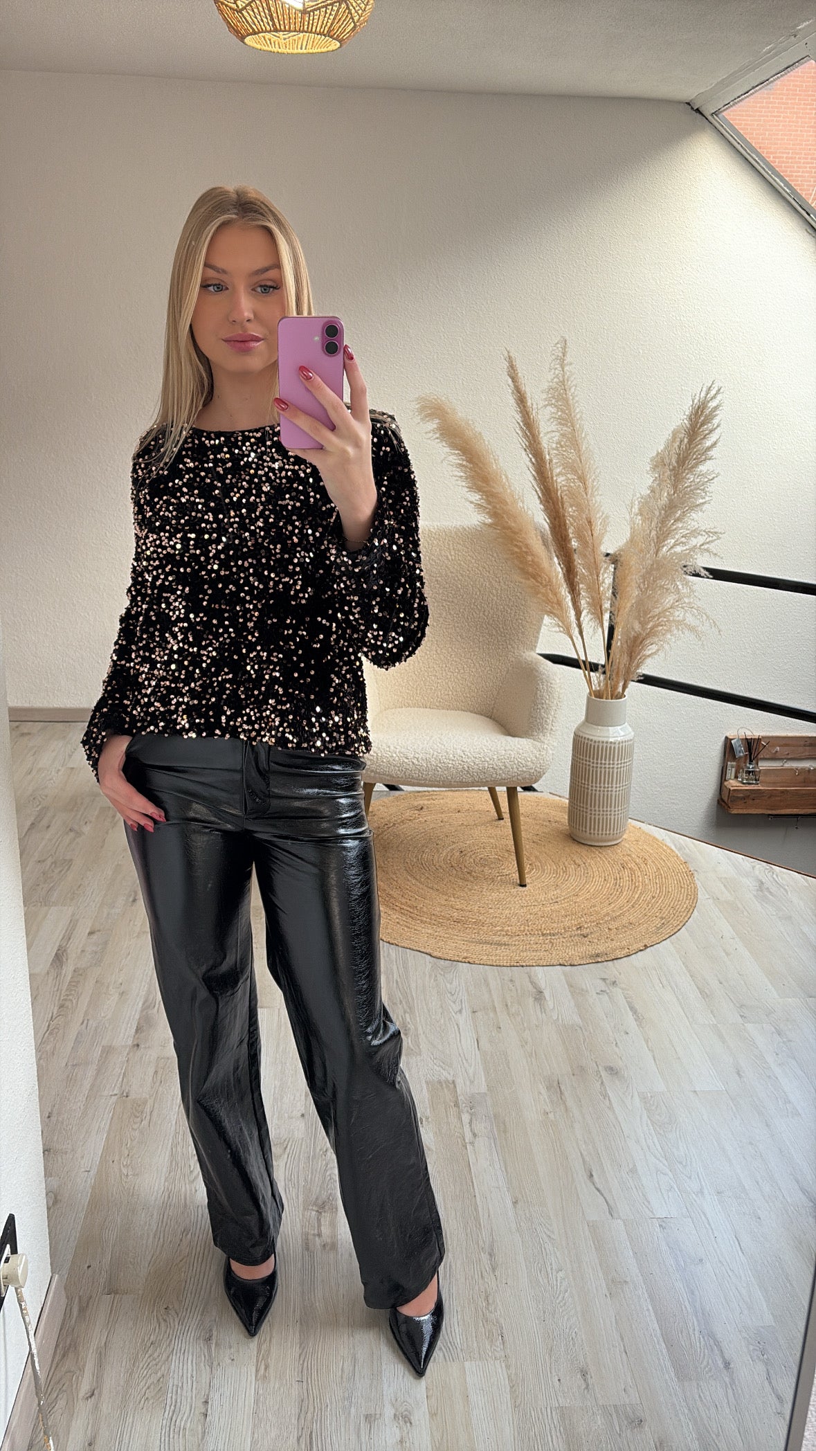 Glitterblouse strikjes