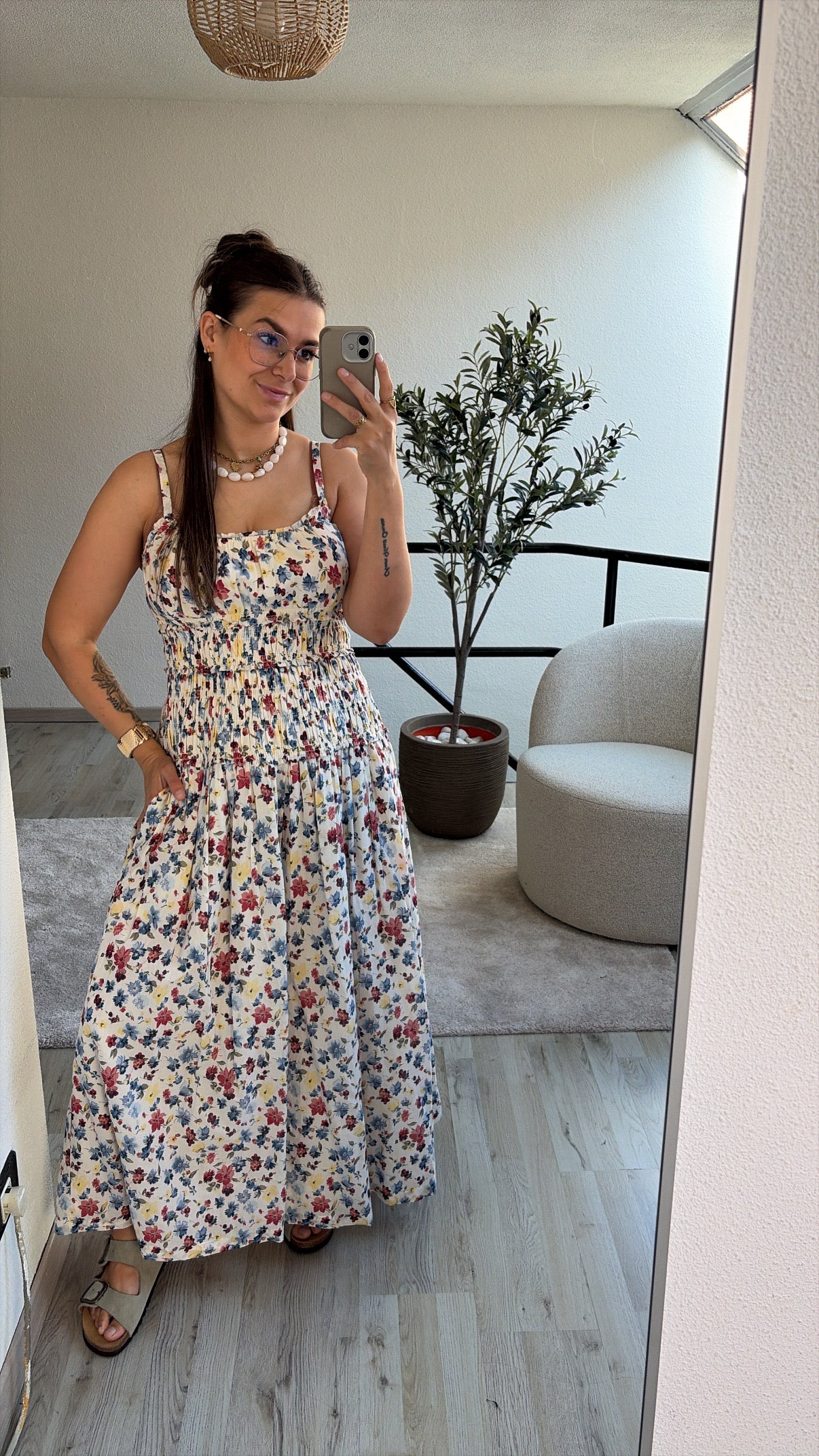 GEBLOEMDE MAXIJURK