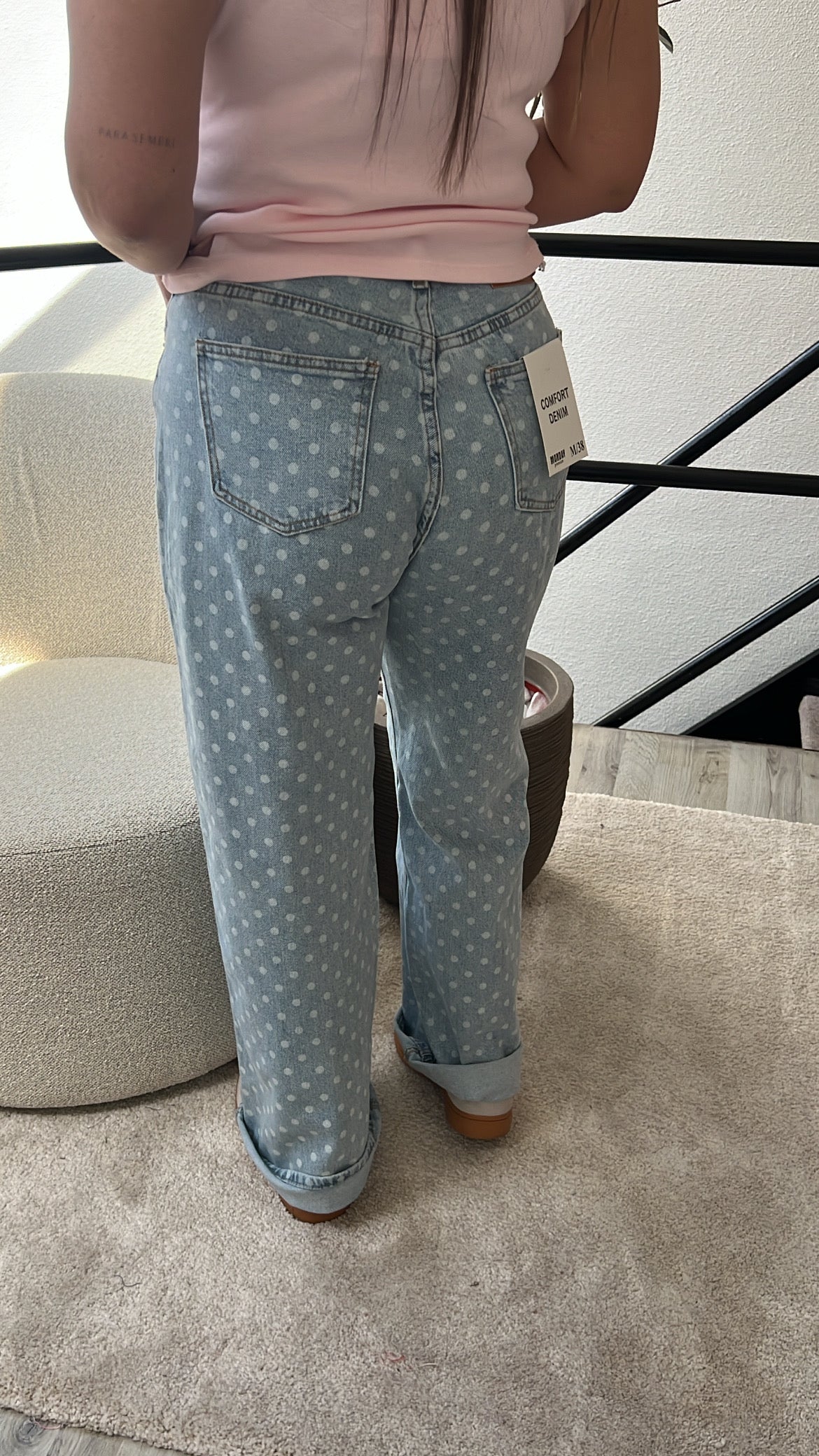 STRAIGHT JEANS POLKA