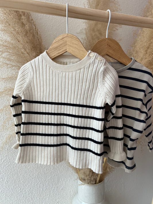 2 gestreepte shirtjes