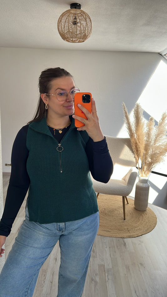 Donkergroene debardeur