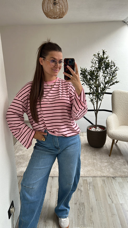 LONGSLEEVE ROZE-BURGUNDY