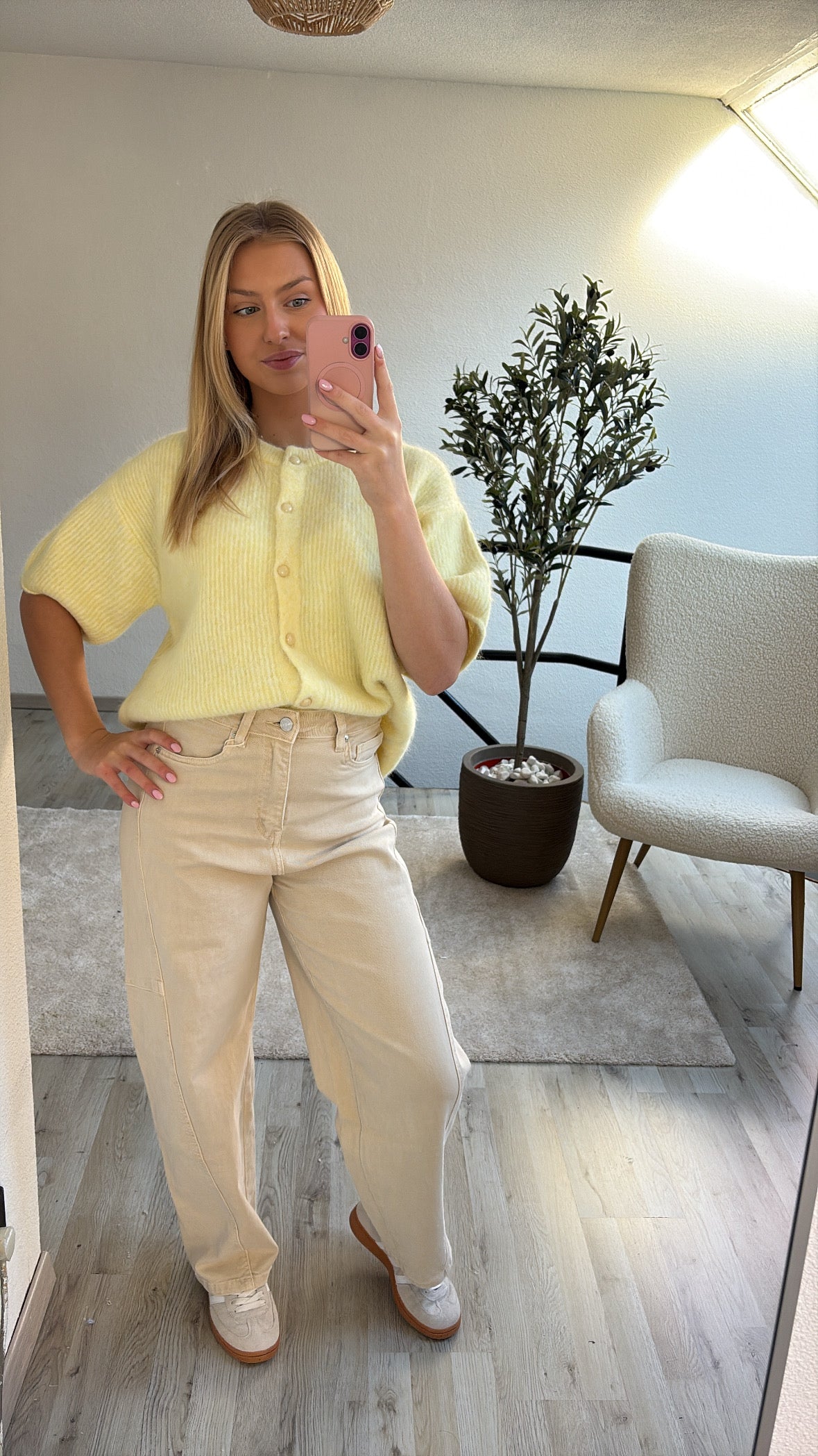 BALLOON JEANS BEIGE