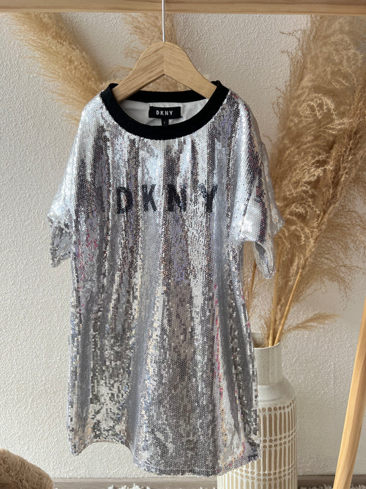 Glitterjurk zilver