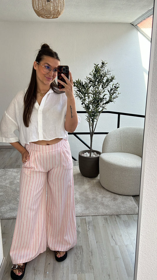STRIPED LOSSE BROEK